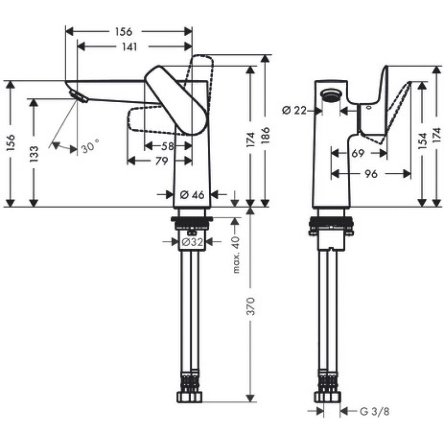Hansgrohe Talis E 71755000 смеситель для раковины хром