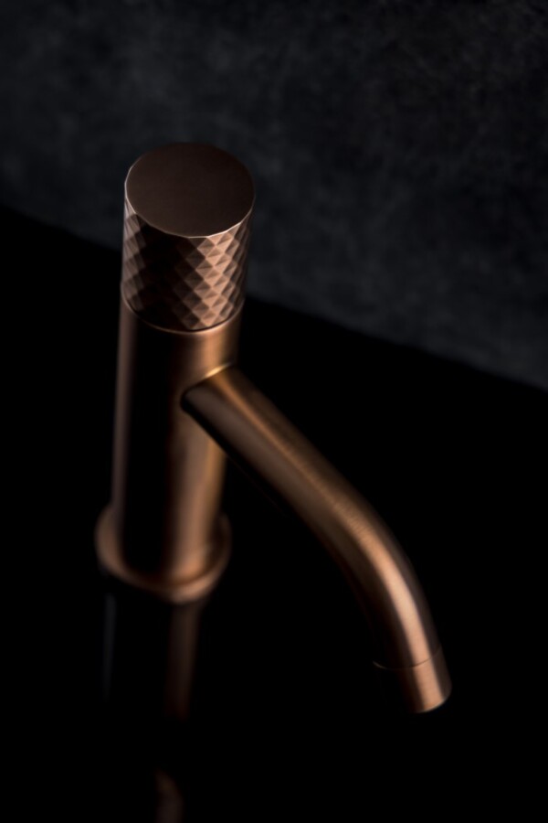 Смеситель для раковины Boheme Stick ручка Diamond Copper Brushed 121-CB