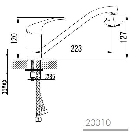Imprese Malse 20010 смеситель для кухни хром