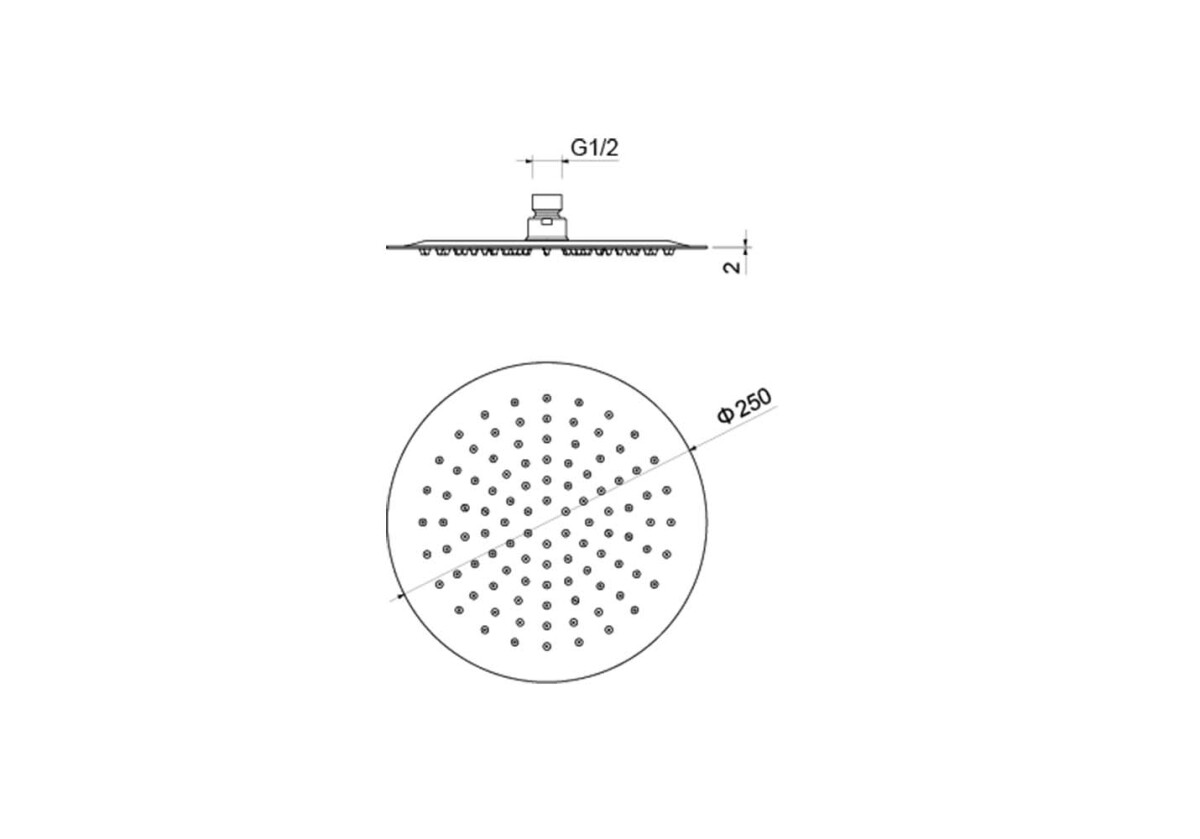 Aquatek Верхний душ 250*2 мм AQ2073CR