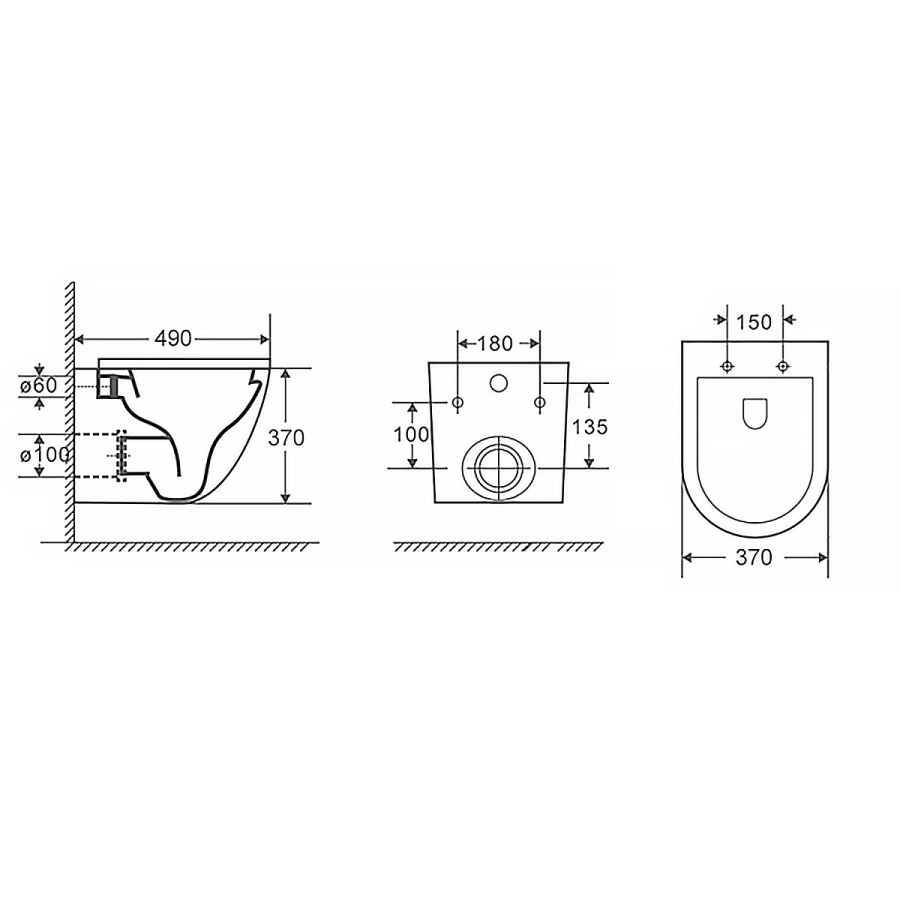 Azario Grado унитаз безободковый с сиденьем микролифт AZ-0046 SP MDG
