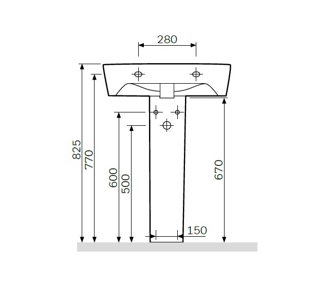Am.Pm Spirit V2.0 C704321WH раковина подвесная с пьедесталом 60 см