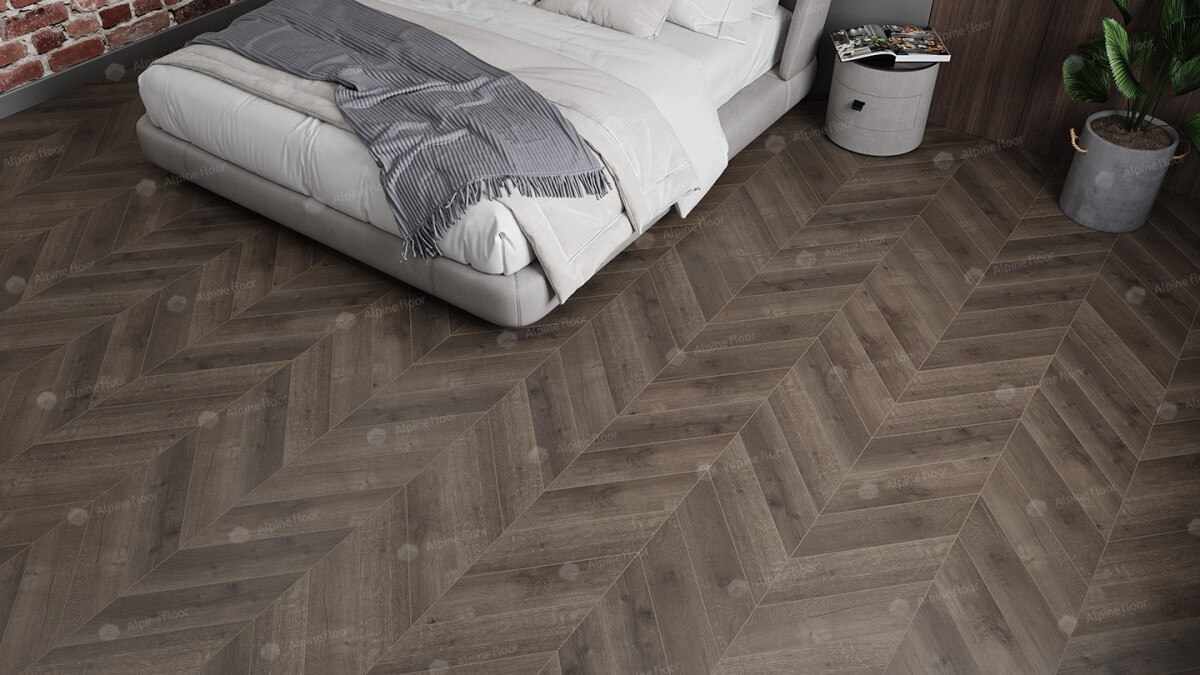 Alpine Floor Chevron Alpine SPC ламинат Дуб Антарес ЕСО 18-9 600х127х5 mm