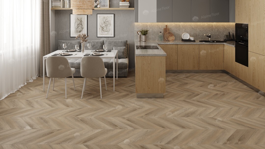 Alpine Floor Chevron LVT Кварцвиниловая плитка Дуб Синистра ECO 20-6AB 555х127х2.5 mm
