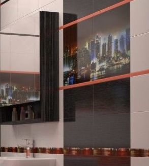 Газкерамика Альба City 30х4см бордюр настенный глянцевый