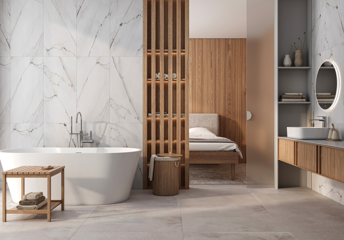 Керамогранит Cersanit Ultra светло-серый ректификат 44,8x89,8 A17779