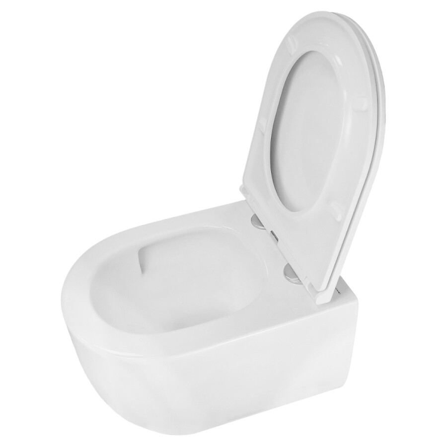 Унитаз подвесной Azario Serenata360х485х350 безободковый, система смыва "Скрытое Торнадо", с быстросъемным сиденьем "Микролифт" AZ-5101T-WHT