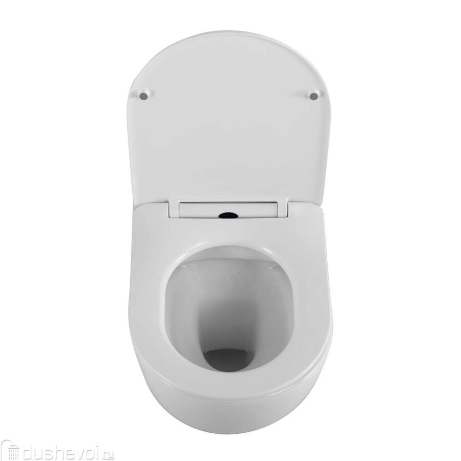 Унитаз подвесной BelBagno UNO 2.0 безободковый с сиденьем дюропласт soft close BB7306CHR/SC