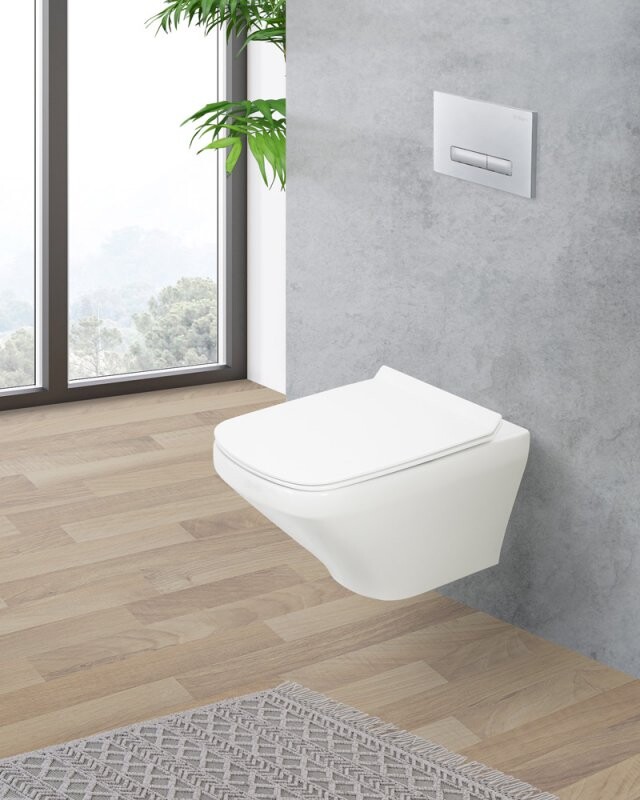 BelBagno Sela унитаз подвесной безободковый белый BB3201CHR