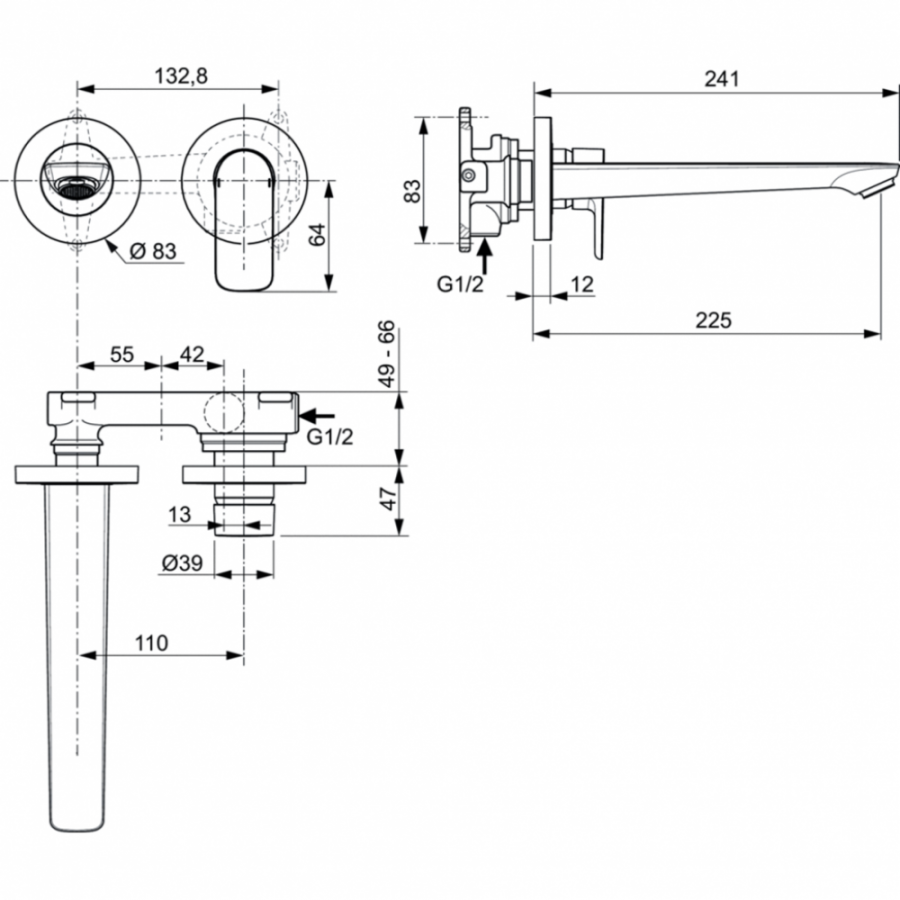 Ideal Standard Connect Air смеситель для раковины A7009AA