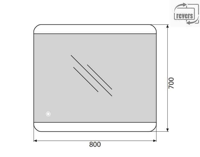 Зеркальное полотно BelBagno 80*70 SPC-CEZ-800-700-LED-TCH