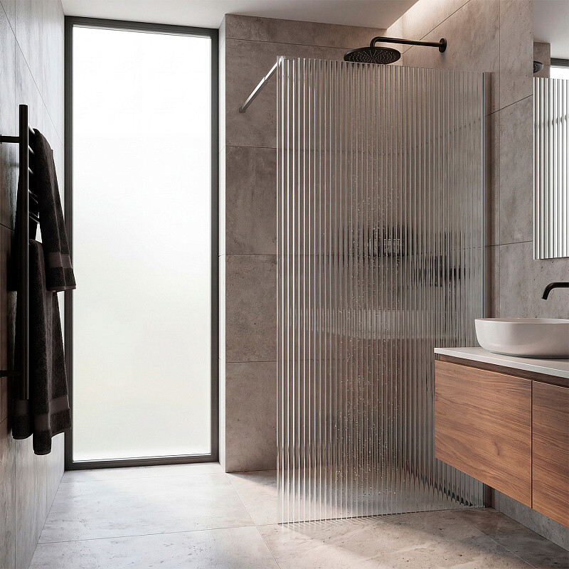 Душевая перегородка Loranto Walk-in 100х200 CS-Z02В-100 профиль хром
