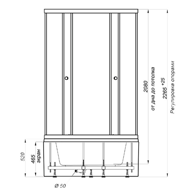 Triton Вирго 1 душевое ограждение 90*90*226