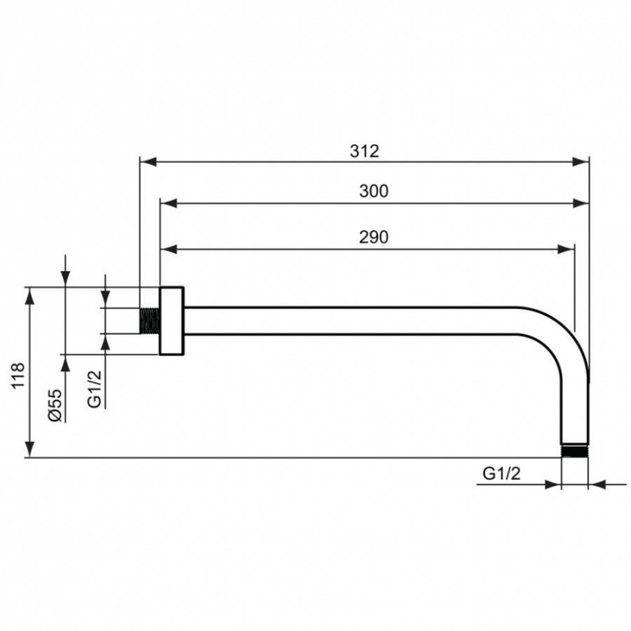 Ideal Standard держатель верхнего душа B9444AA