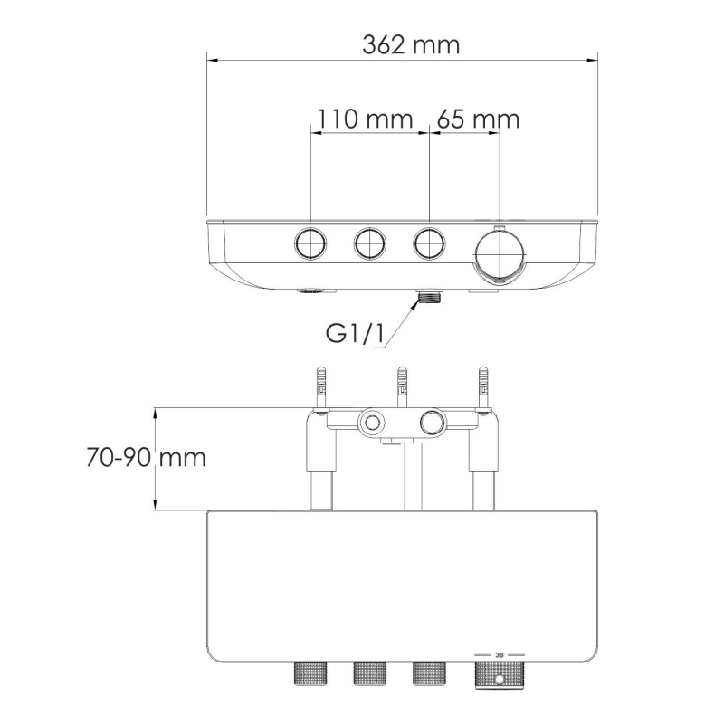 WasserKraft Mindel 8500 смеситель для ванны и душа 8599 Thermo