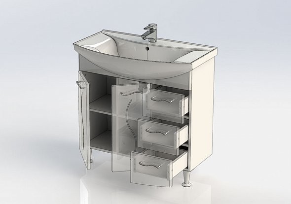 Aquanet Моника 85 тумба с умывальником 00212601 напольная