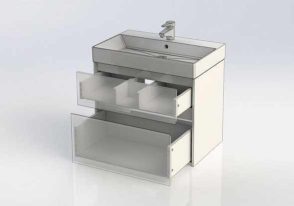 Aquanet Бруклин 70 тумба с умывальником 00212597 подвесная