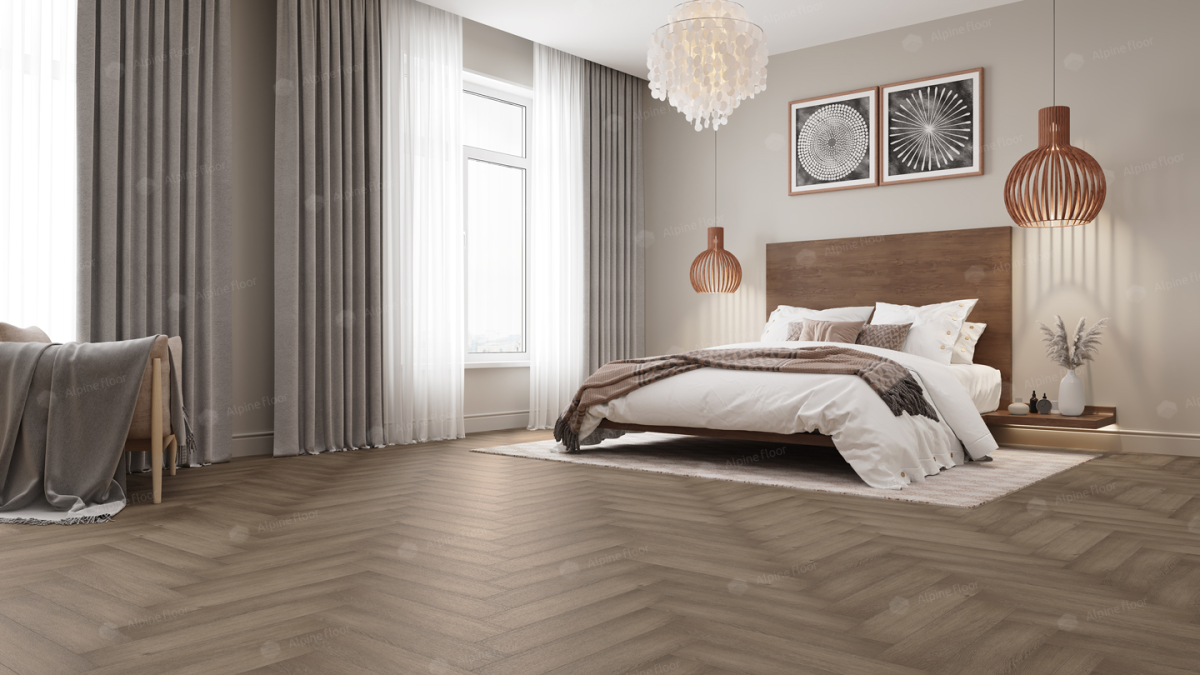 Alpine Floor Parquet Premium ABA SPC ламинат Дуб насыщенный ECO 19-7AB 600х125х8 mm