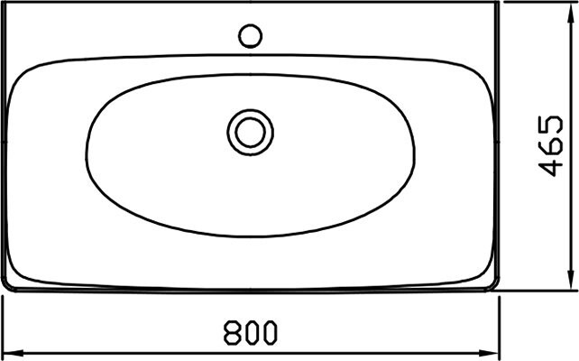 Ravak BALANCE 800 умывальник керамический белый XJX01280000