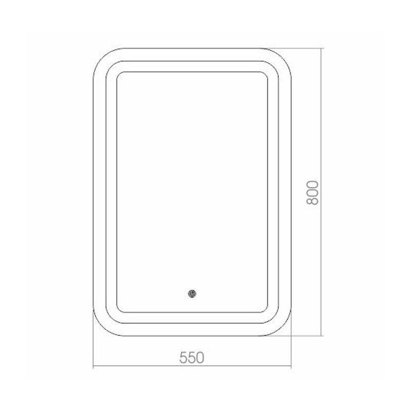 Зеркальное полотно Azario Мальта 55*80 подогрев, часы, Bluetooth, радио ФР00001219