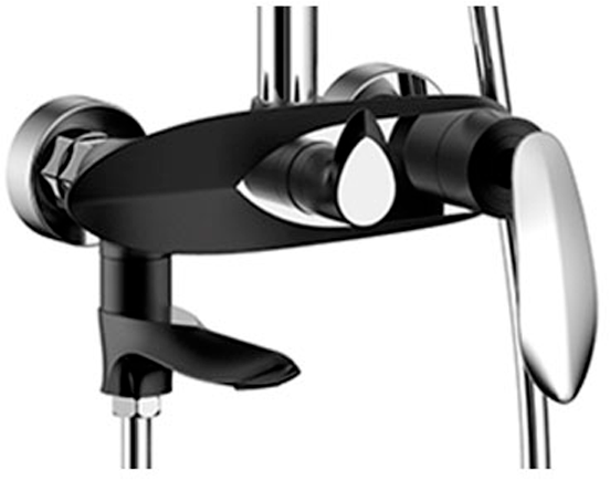 Душевая система Grocenberg GB7001BC Черный хром