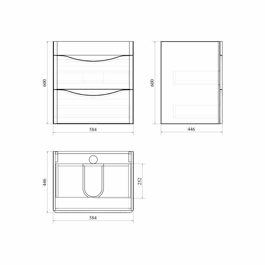 Mirsant Bravo 60 тумба с раковиной УТ000079264