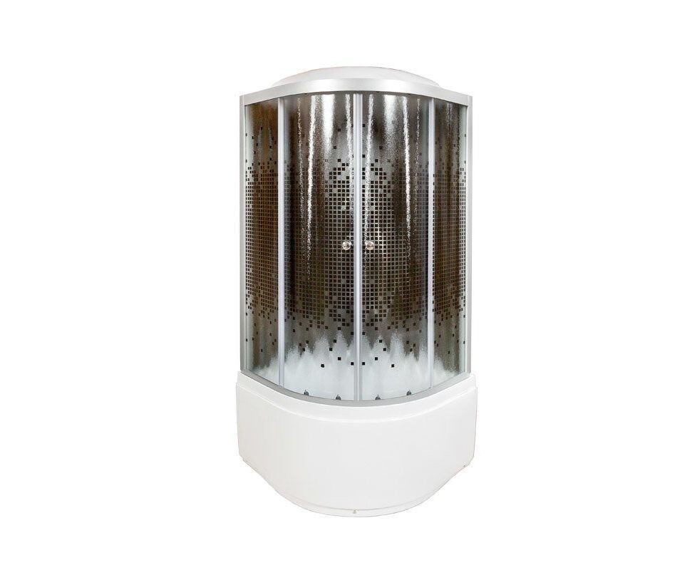 Deto душевая кабина 100х100 L810GM+ELBLACK с гидромассажем и электрикой