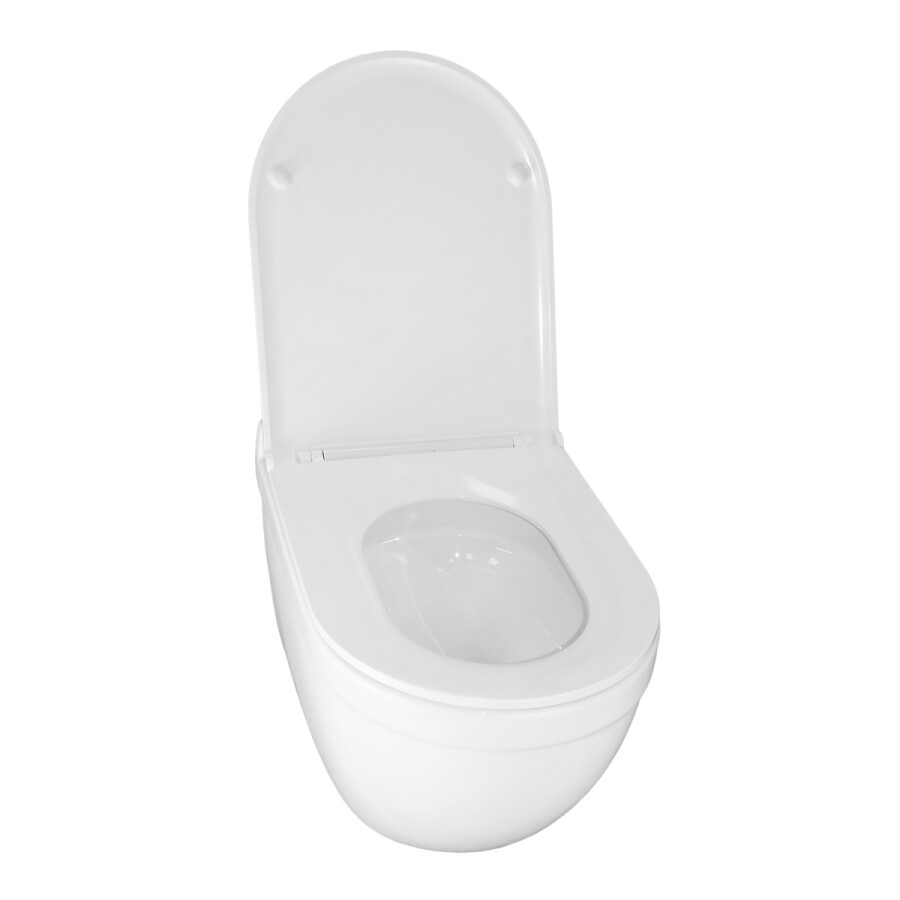 Унитаз подвесной Azario Fora 368х530х410 безободковый "Скрытое Торнадо" быстросъемное микролифт AZ-0017-UQ3