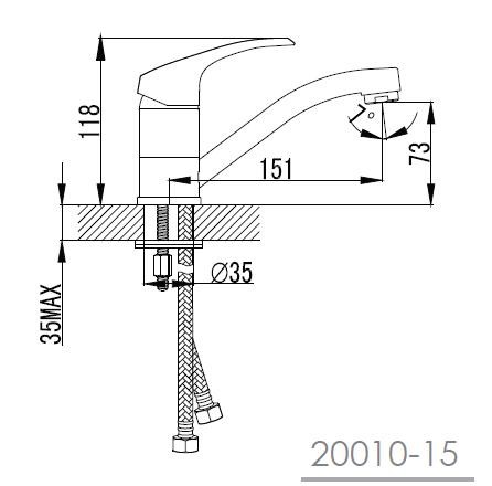 Imprese Malse 20010-15 смеситель для кухни сатин