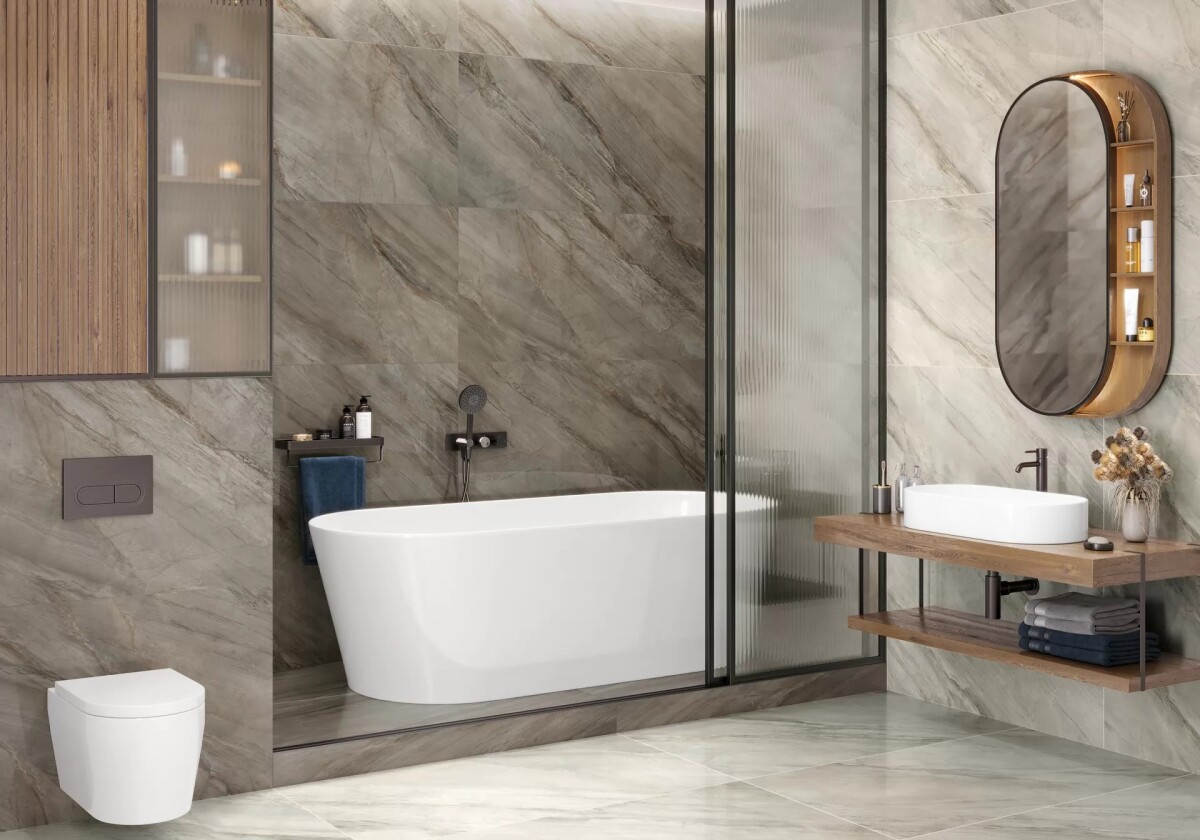 Керамогранит 60120MAE21P LCM Marmorise Marron Полированный 600 x 1200 x 7 мм.