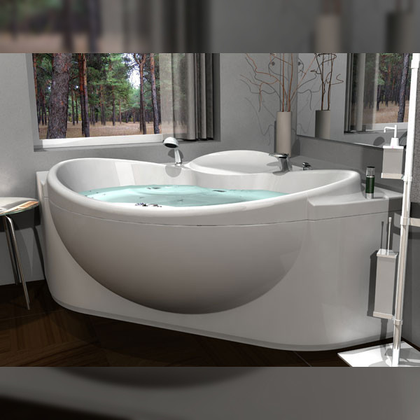 Акватек Эпсилон ванна гидромассажная угловая стандартные форсунки 150x150 см