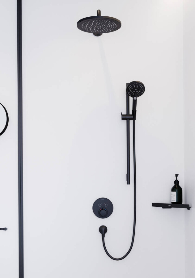 Hansgrohe Croma Верхний душ 280 1jet хром-черный матовый 26220340