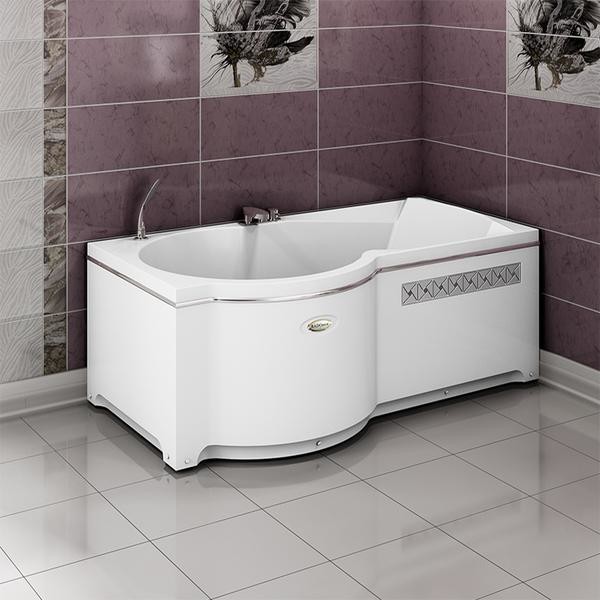 Radomir Валенсия 170*95 ванна акриловая асимметричная R с каркасом 1-01-0-2-1-021Ч