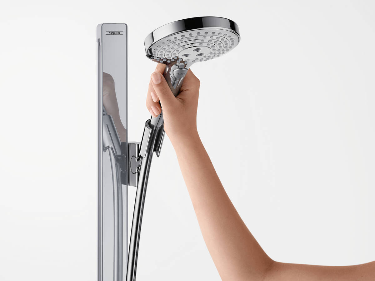 Hansgrohe Raindance Select S Душевой набор 120 3jet со штангой 90 см и мыльницей хром-белый матовый 27648400