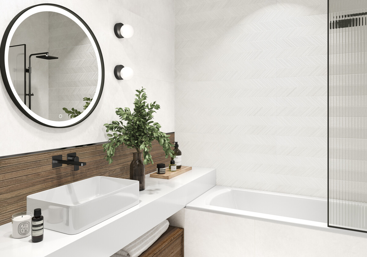 Artkera Group LCM Невел Чип белый / Nevel White Chip Керамогранит 600 x 1200 x 7,5 60120NEV01M