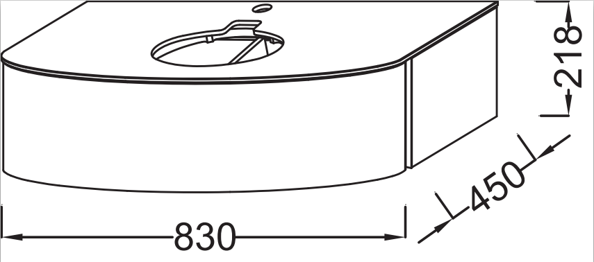 Jacob Delafon Presqu'ile 80 тумба EB1106-G1C под раковину E4439-00 подвесная