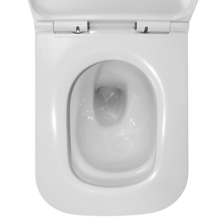 Унитаз подвесной Azario Cascad 525x345x360 безободковый, система смыва "Скрытое Торнадо", в комплекте с быстросъемным сиденьем микролифт AZ-2303A