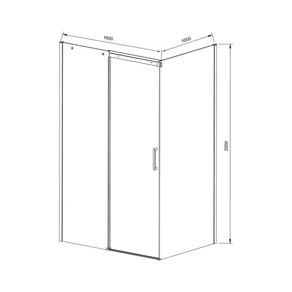 Vincea Dice душевой уголок 160х100 см хром VSR-4D1016CL
