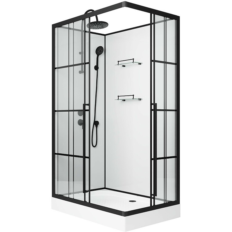 Niagara Standart Душевая кабина 100x80 Левая Тропический душ ST100/80/15QL/KL/BKT