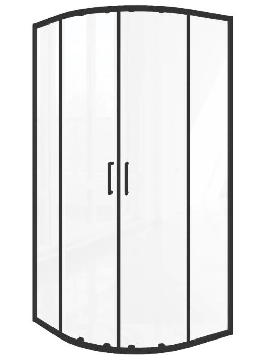 BAS Lite R-80-C-B душевое ограждение 800х800х1900 Черный ЛТ00028