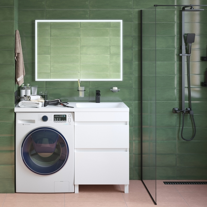 Iddis Optima Home тумба 120 см с раковиной правая для стиральной машины OPH12RBi95K