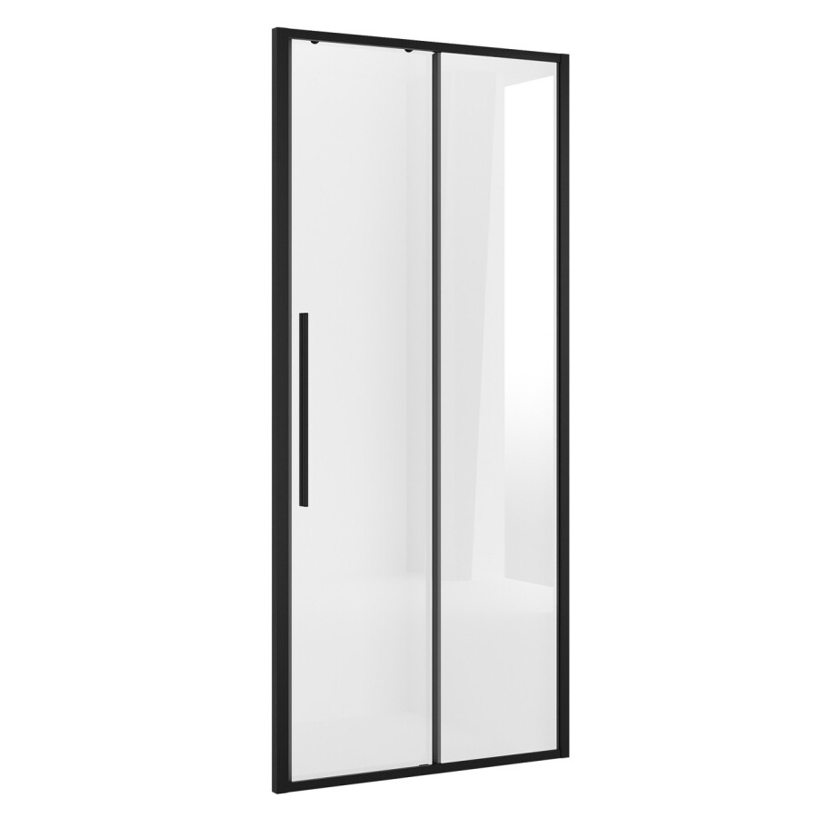Дверь в нишу Niagara Nova NG-84-9AB (90х195) черный матовый,стекло прозрачное,дверь раздвижная,1 место