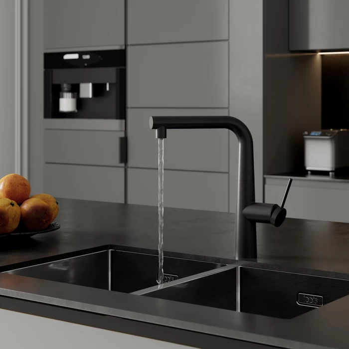 Iddis Pure смеситель для кухни черный PURBLPFi05