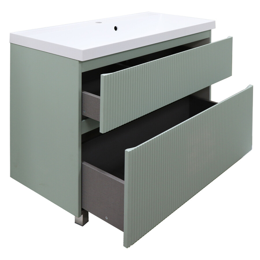 Тумба Azario Viola 100/2Н напольная ФИСТАШКОВЫЙ БЕЗ РАКОВИНЫ Астория 100 CS00096735