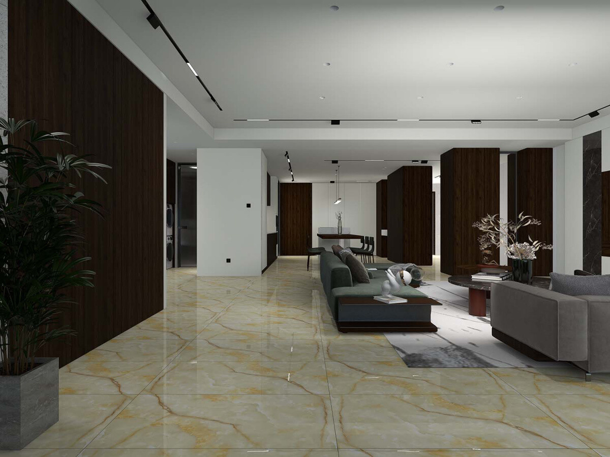 Керамогранит Azario Onyx Gold 60x120 Carving H18004005G