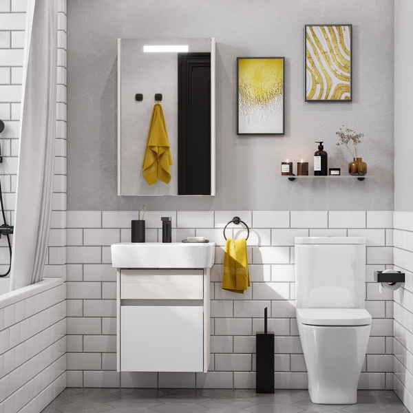 Тумба под раковину AQUATON Верди PRO 50 белый, ясень фабрик 1A195901VDAV0