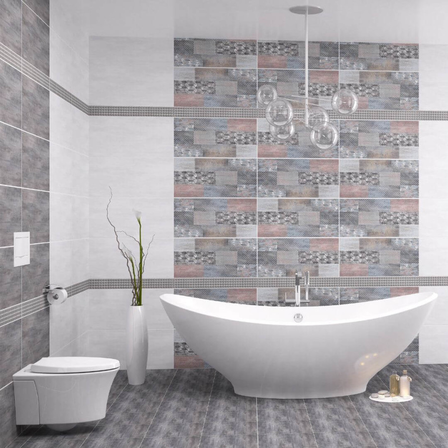 Азори Pandora Light плитка настенная светло-серая 31x63 см