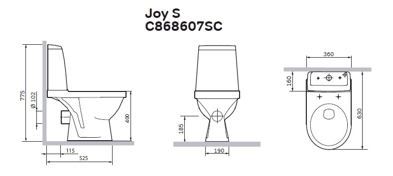 Am.Pm Joy S C868607SC унитаз напольный