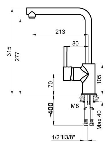 Azario Evans смеситель для кухни черный AZ-152944324
