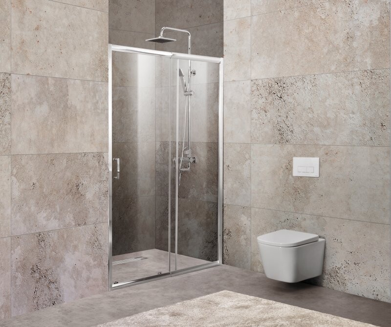BelBagno Unique душевая дверь 100/115х190 см, прозрачная, хром UNIQUE-BF-1-100/115-C-Cr